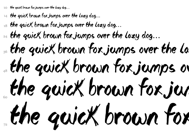 The Lost Paintings font waterfall